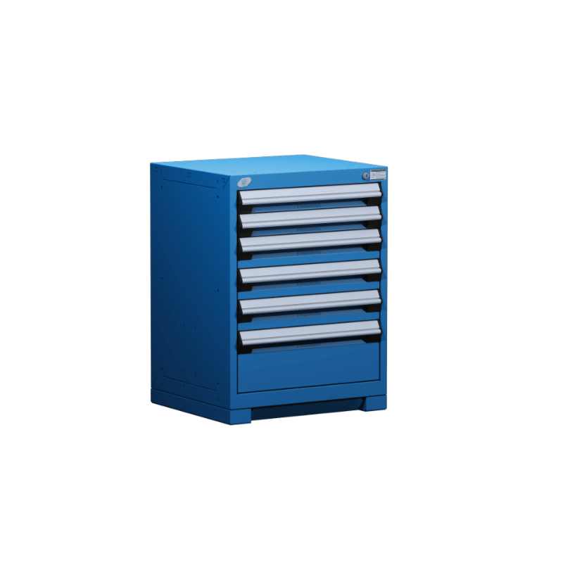 24"W X 21"D X 32"H Heavy-Duty Stationary Cabinet, 6 Drawers (With Compartments)