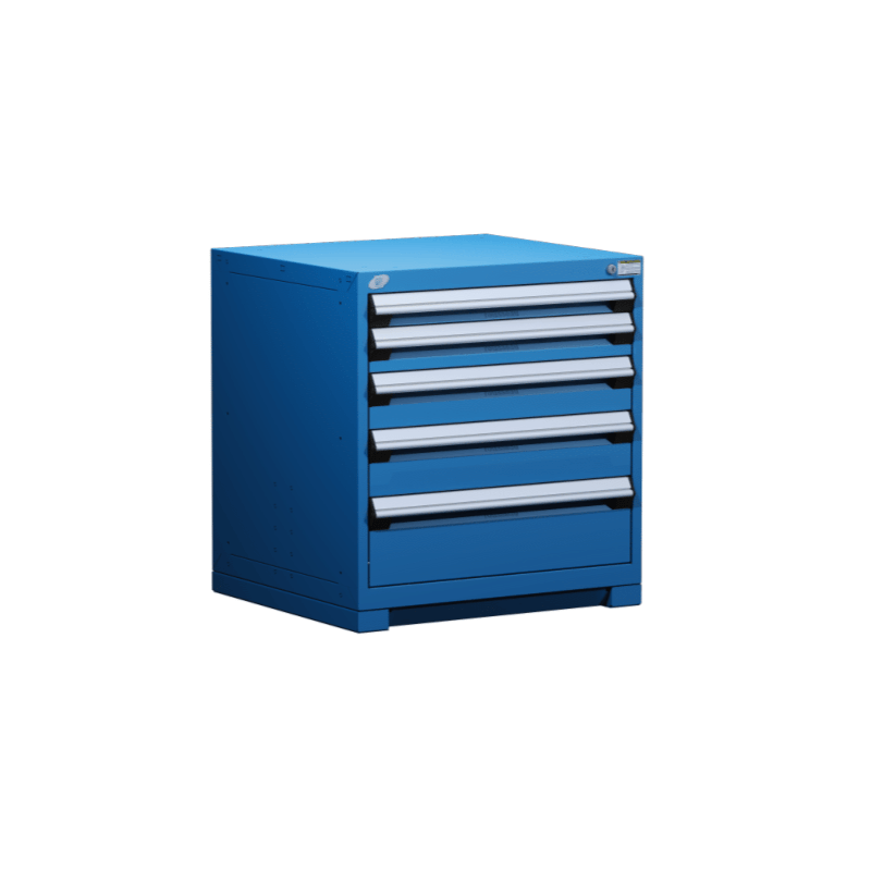 30"W X 27"D X 32"H Heavy-Duty Stationary Cabinet, 5 Drawers (With Compartments)