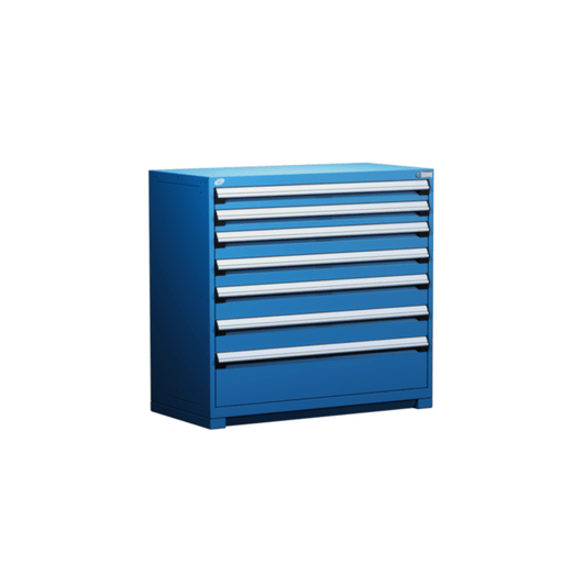 48"W X 24"D X 46"H Heavy-Duty Stationary Cabinet, 7 Drawers (With Compartments)