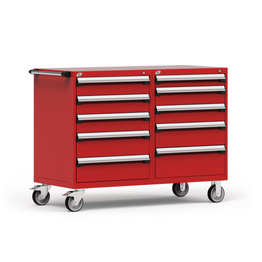 Rousseau Double Bank Mobile Cabinet, 10 Drawers