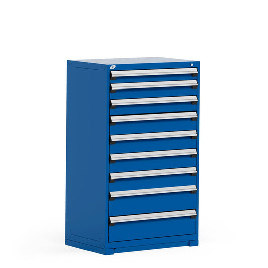 30"W X 27"D X 60"H Heavy-Duty Stationary Cabinet, 9 Drawers (With Compartments) In Stock