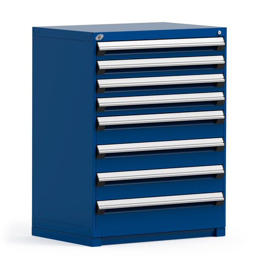 36"W X 24"D X 46"H Heavy-Duty Stationary Cabinet, 8 Drawers (With Compartments) In Stock